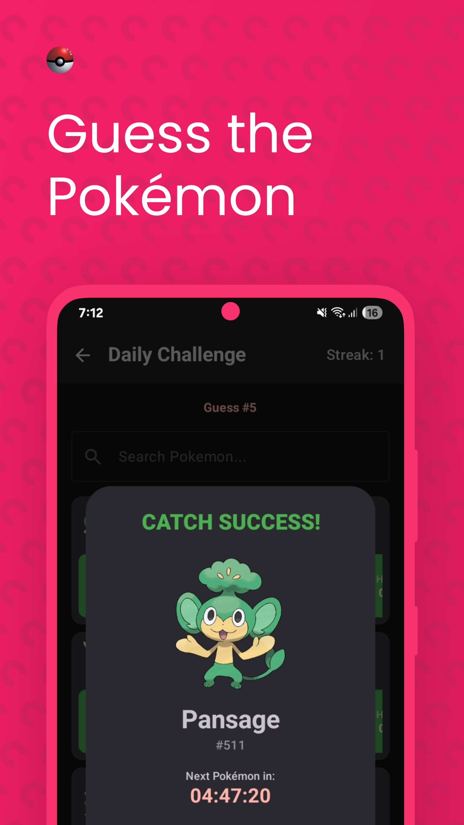 Captura de pantalla de PokeGuess Redux